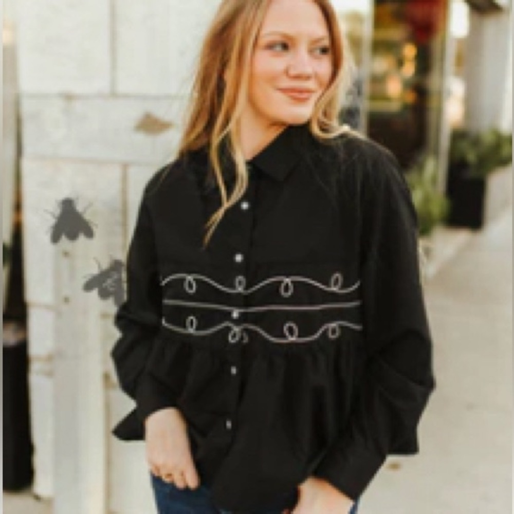Elegant Black Women's Top western